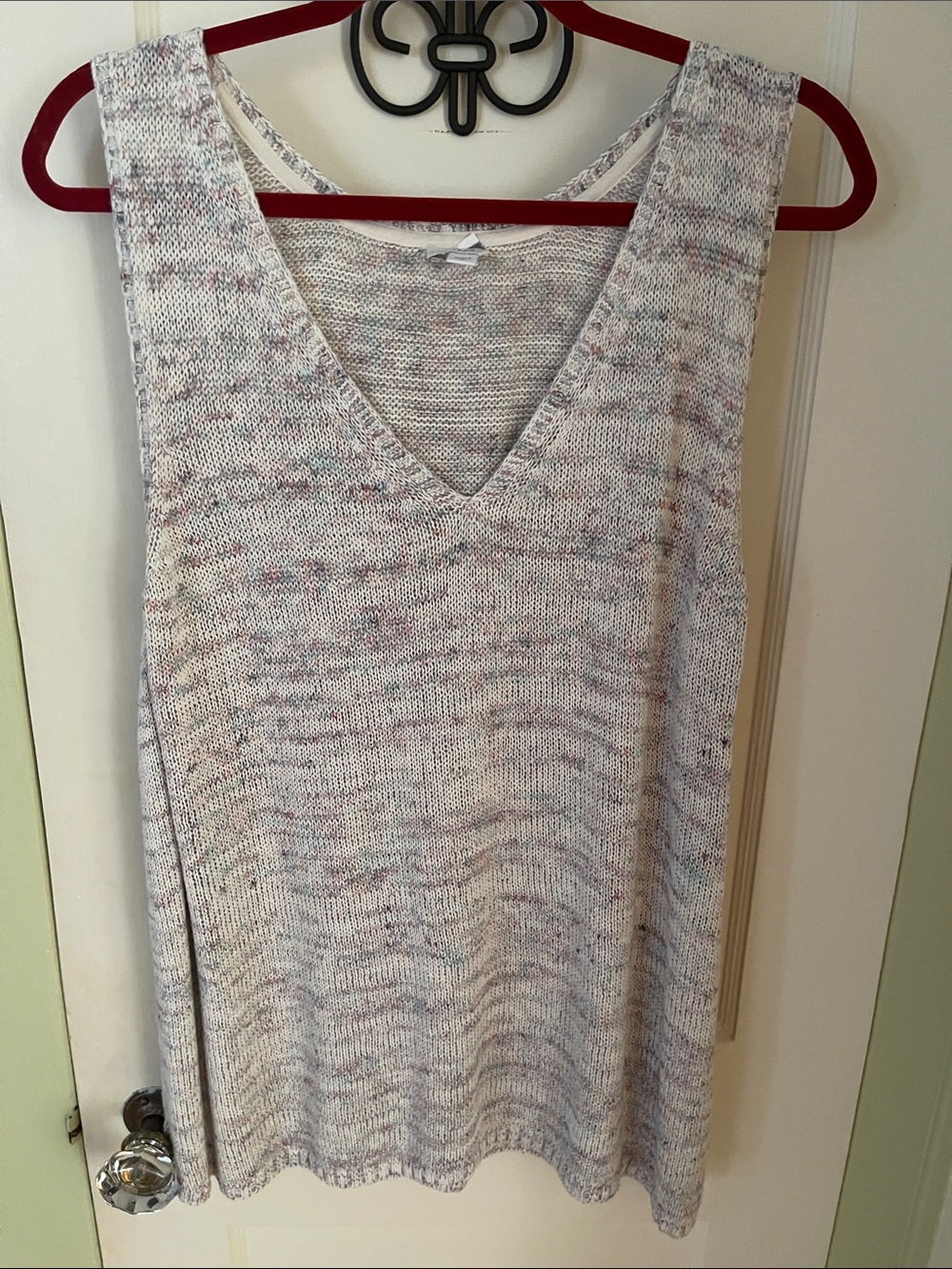 J. Jill Cream Speckled Knit V-Neck Sweater & Cardigan Set - Picture 2 of 5